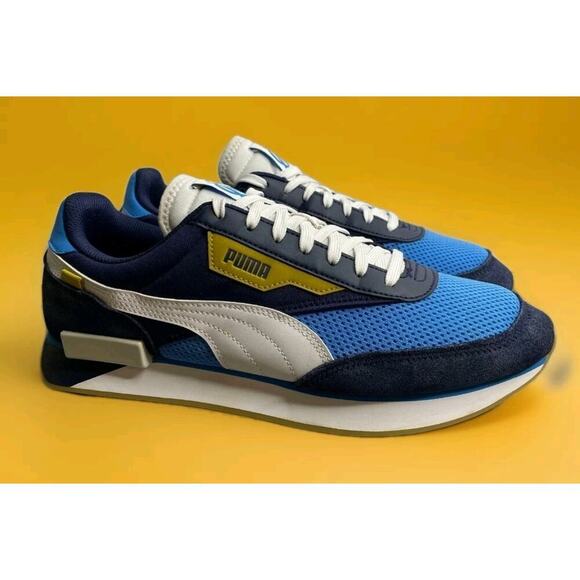 Limited Edition PUMA Future Rider Olympique de Marseille Sneakers Mens 7 Blue - Picture 1 of 8